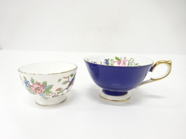 JAPANESE COLLECTIBLE / AYNSLEY 2-PIECE CUP SET WESTERN TABLEWARE